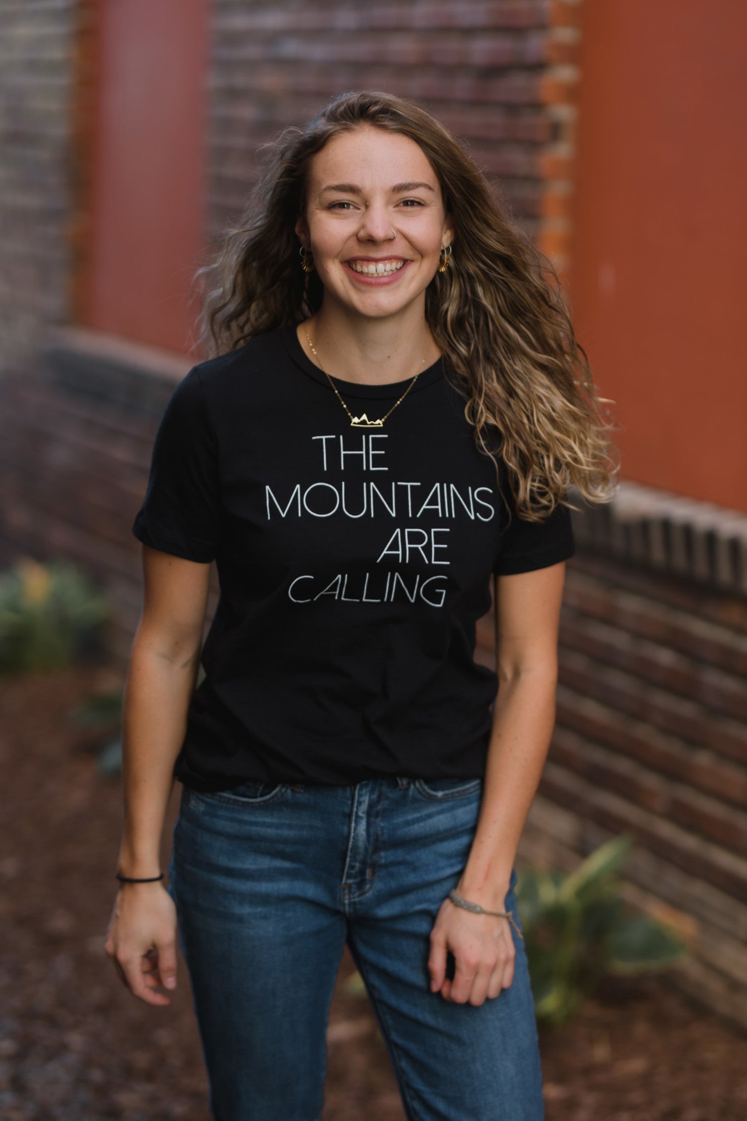 The Mountains are Calling Tee - Black