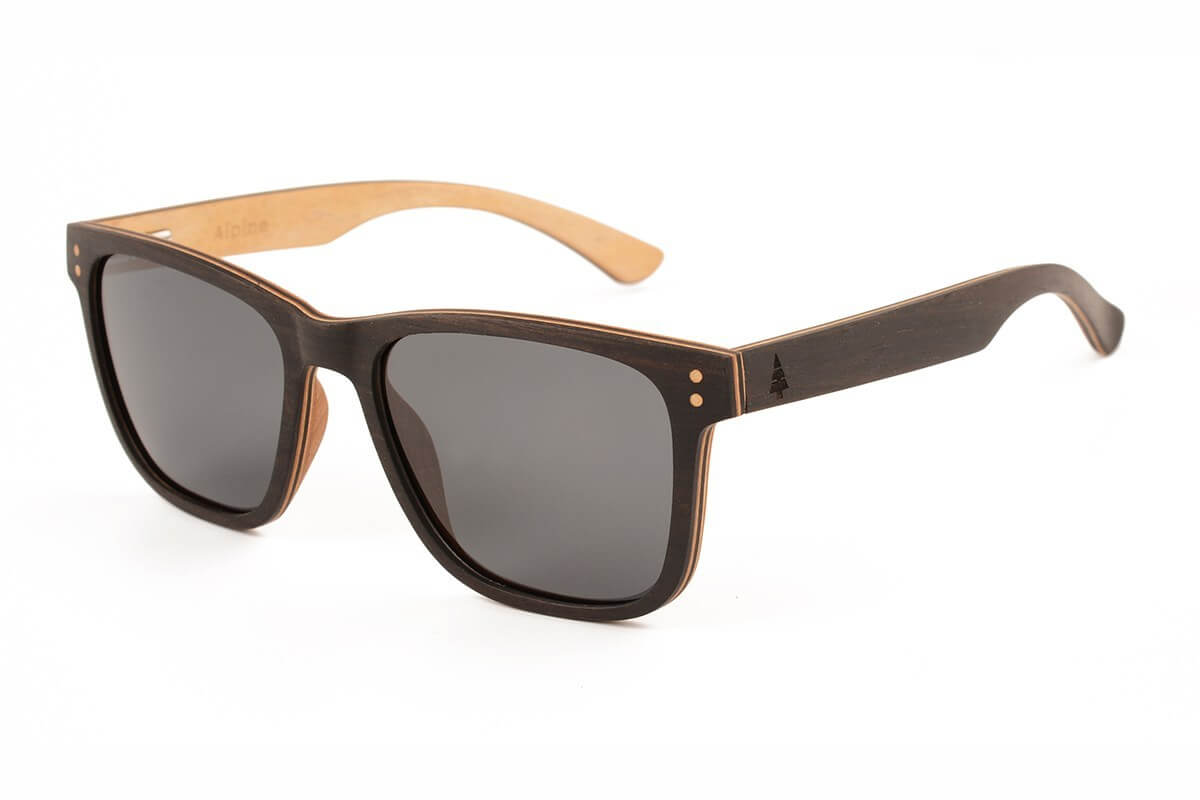 Dark Wooden Sunglasses locally made in Lake Tahoe - Tahoe Timber