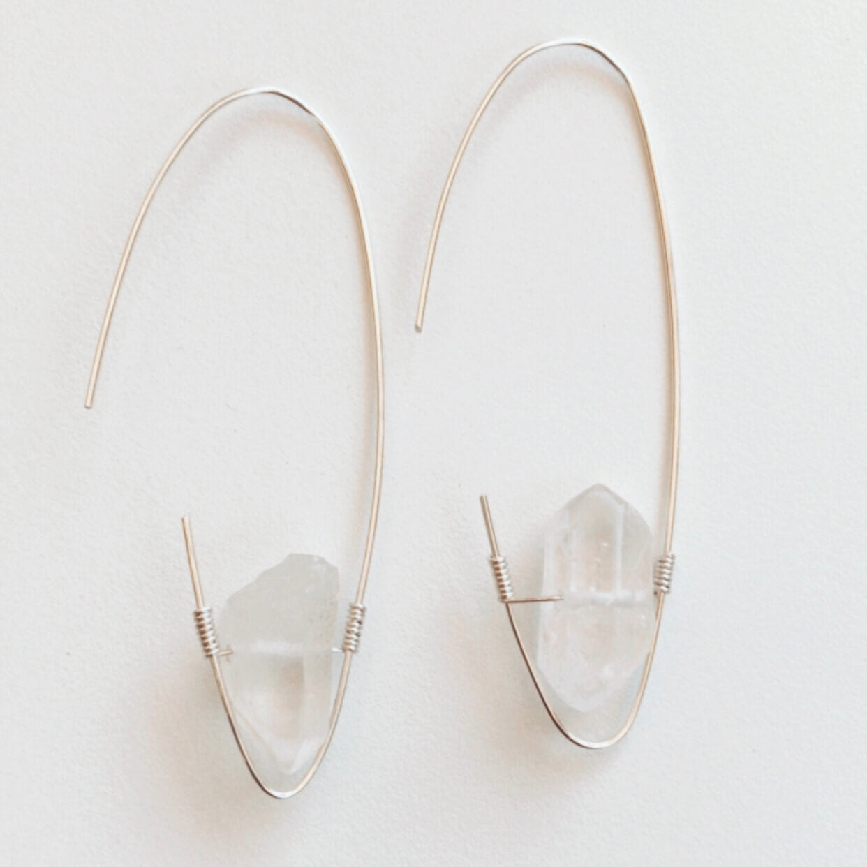 Half Hoop Crystal Earrings